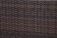 A close up view of the poly rattan weave