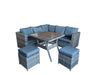 Ramoche's 5 piece rattan garden dining set in grey